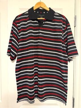 Nicklaus Golf Polo Shirt Men's Striped Golf Shirt